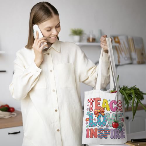 Chicimln Teacher Appreciation Gifts Tote Bag, Kindergarten Preschool Teacher Gifts Canvas Tote Bags - color: Teacher Gift 14