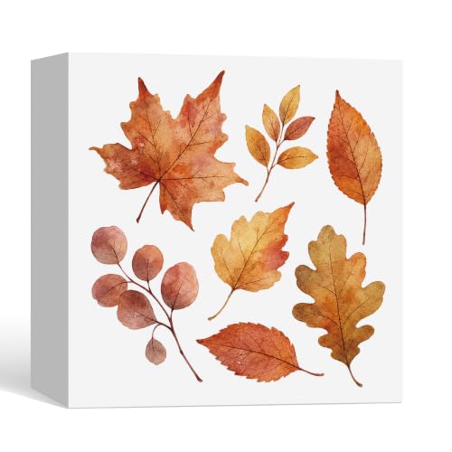 Fall Leaves Decor Wooden Box Sign - color: Fall-13
