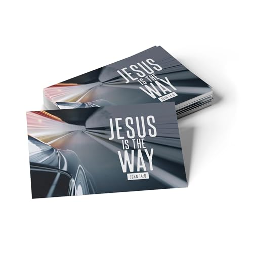 Pass It On Scripture Cards, Car, Jesus is the Way, John 14:6, Pack of 25 — Inspirational Bible Verse Wallet Cards, Devotional, Bible Study — Memorization, Small Christian Greetings for Encouragement - color: Jesus is the Way
