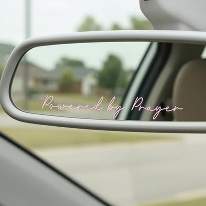 3XPowered by Prayer Sticker, Christian Vinyl Decal for Car Window & Laptop, Inspirational Bible Verse Faith Sticker, Religious Gift for Women Men Teens (Pink) - color: Pink
