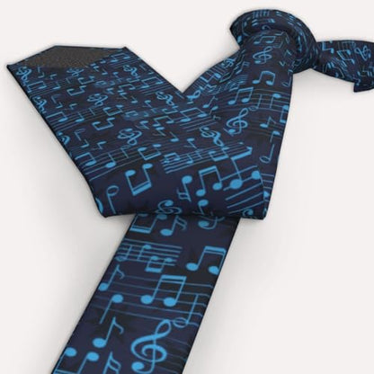 Men's Neckties, Novelty Printed Skinny Tie for Work Casual Party - color: Music
