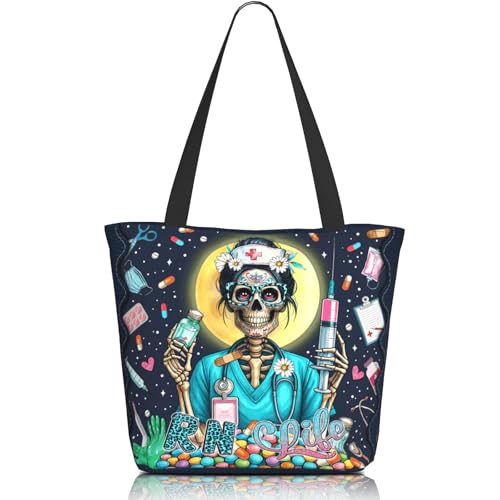 Bible Tote Bags For Women Christian Tote Bag Reusable Shopping Bags for Women Bible Verse Shoulder Bag Christian Gifts - color: Rn Life