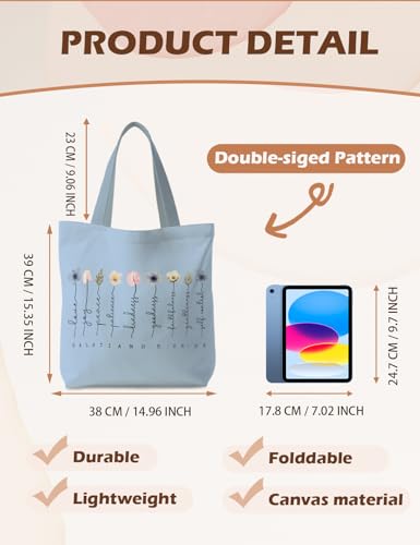 Bible Bags for Women, Christian Tote Bag, Gifts for Christian Women - color: Blue