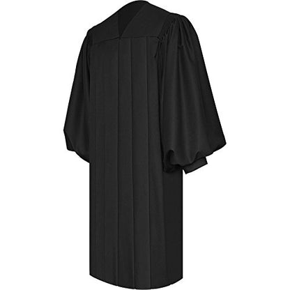 Unisex Adults Fluted Deluxe Choir Robe for Churchgoer Black Height 6'0''-6'2''
