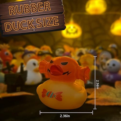 SQZUWIT 48 PCS Bulk Halloween Rubber Ducks Jeep Ducking Party Favors