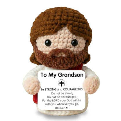 Grandson Gifts from Grandma Jesus Stuffed Animal Plush Doll Grandson Graduation Gifts - style: Grandson
