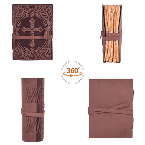 LEATHER VILLAGE Christian Journal Cross Embossed, Fuchsia 7x5. - color: Fuchsia, size: 7 inches X 5 inches