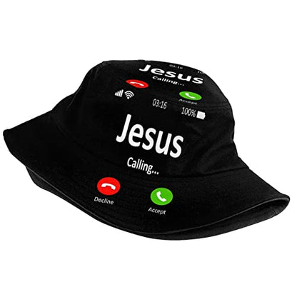 Christian Jesus Cross Bucket Hat for Adults Men Women Teenagers
