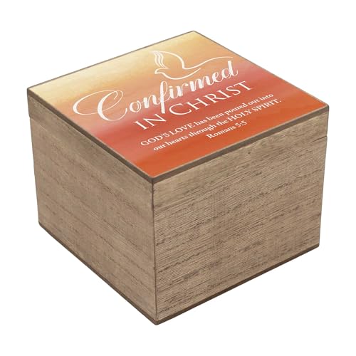 Elanze Designs Confirmed In Christ - God's Love Poured Out - Romans 5:5-4x3 Inch Multicolor MDF Wood Keepsake Memento Box