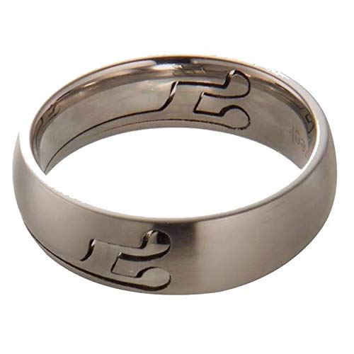 Stainless Steel Bands with Different Designs to Choose from, including Heart, Butterfly, Foot, Gold Plated Stars, Star of David or Musical Note in 6mm or 8mm widths - color: Musical Note Insert-6mm