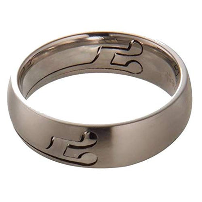 Stainless Steel Bands with Different Designs to Choose from, including Heart, Butterfly, Foot, Gold Plated Stars, Star of David or Musical Note in 6mm or 8mm widths - color: Musical Note Insert-6mm