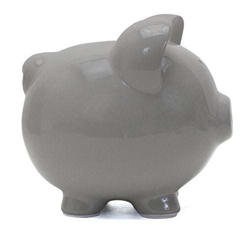 Child to Cherish Ceramic Piggy Bank, Gray - color: Gray