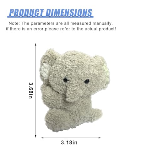 Cartoon Animals Car Dashboard Decorations, Cute Plush Automotive Ornament Present for Women Men, Mini Funny Vehicle Interior Accessories for Car, Home, Office, Garden(Elephant) - size: Elephant