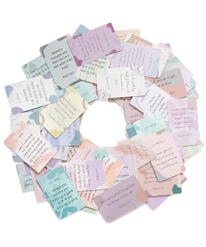 Mr. Pen- Prayer Cards, 70 Unique Bible Verse - color: Morandi, size: 70 Pack, 3.45" x 2.15”