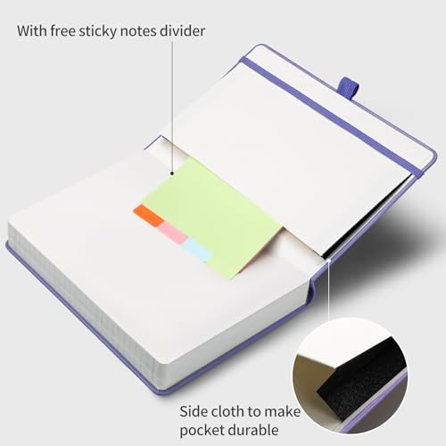 AHGXG Lined Journal Notebook, 320 Numbered Pages, A5 (5.75'' X 8.38'') - color: Purple, size: A5