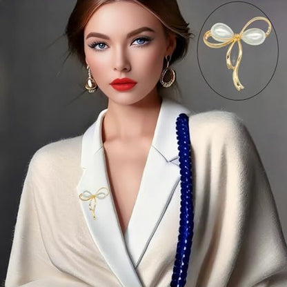 Brooch Pins For Women Fashion Elegant Brooches Lapel Badges Coat Sweater Scarves Shawl Dress Accessory Wedding Party Prom Jewelry - color: golden