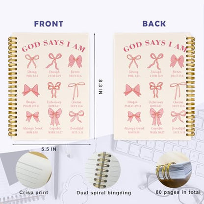 Pink Bible Journal for Women, Christian Prayer Journal for Teen Girls - color: Pink