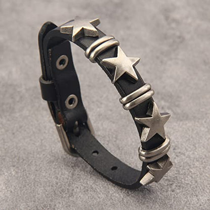Jeilwiy Punk Rock Gothic Black Rivet Leather Spiked Necklace Collar Neckband Leather Choker Necklace for Women Mom Gifts Adjustable - color: HGB117