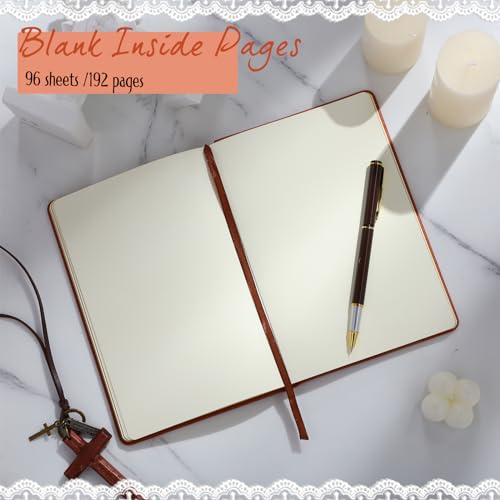 Engrowtic Wedding Officiant Book with Pen 5.25x8.25,Brown,Classic - color: Brown, style: Classic
