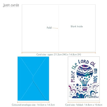 Christian Greeting Cards with Scripture, Pack of 9, Blank with Envelopes - color: Multicolored / CH4000