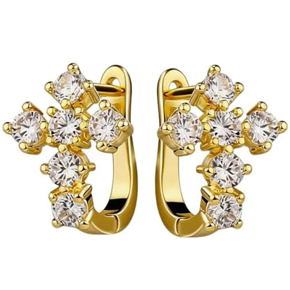 1 Pair Cubic Zirconia Cross Earrings,Dangle Drop Cross Earrings,Hypoallergenic Huggie Hoop Earrings,Gold Tone Hoop Earrings for Women Men,Trendy Dainty Christian Easter Christmas Jewelry Gift(Gold)