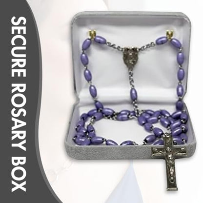 Novel Box Grey Communion Keepsake Rosary Box 3.25x2.5x1 Inches - color: Grey