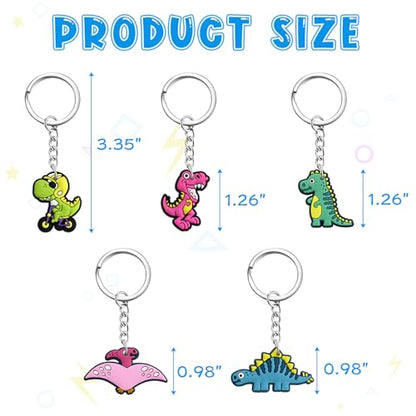 Cute Keychain Bulk,Cute Key Chain for Car Keys Purse Bag Rewards - color: Dinosaur-30