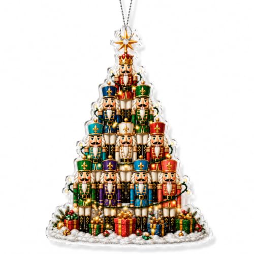 Nutcracker Christmas Ornament 2026 for Christmas Tree, Featuring Holiday Characters with Classic Nutcracker Details and Festive Charm, Perfect as Home Decor or a Gift for Women, Friends and Family - color: Nutcracker Christmas Tree