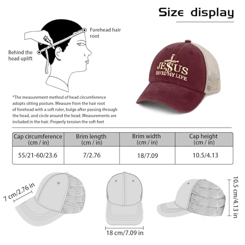 Jesus Hat Gifts for Men - color: Wine Red0210