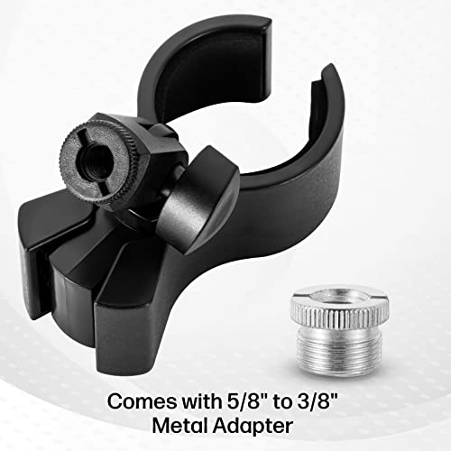 BILIONE Large Microphone Clips for Mics with Outer Diameter 1.26" to 2.3" - color: black, size: 2 Pack
