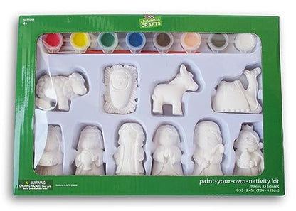 Christmas Crafts Paint Your Own Nativity Kit - Makes 10 Figures