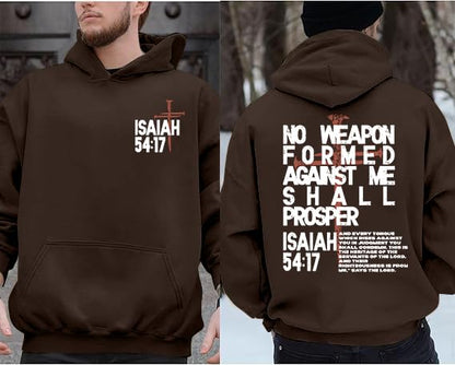 Christian Hoodies for Men Jesus Religious Faith Tops - color: Brown, size: Small