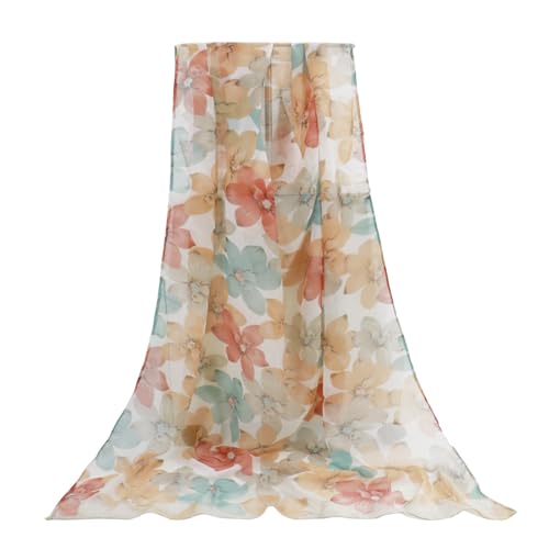 vimate Lightweight Scarf for Women Fashion Head Cover Hijab Cotton Voile Scarf Shawl Wrap for Spring Fall Winter Season - color: F1#.style 72