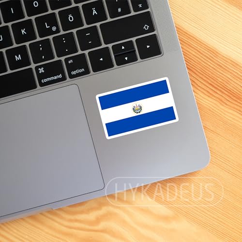 (3Pcs) El Salvador Flag Stickers – Salvadoran National Flag Vinyl Decals - color: El Salvador