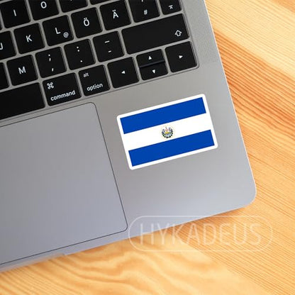 (3Pcs) El Salvador Flag Stickers – Salvadoran National Flag Vinyl Decals - color: El Salvador