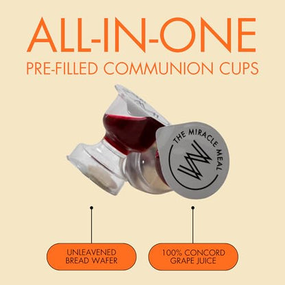 Miracle Meal Gluten Free Chalice Communion Cups & Wafer Set, Box 100ct