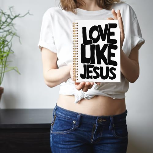Jesus Christian Notebook, Love Like Jesus Bible Journal, Watercolor Religious Spiral Notebook Journal for Note Taking, Christian Faith Based Gifts, 5.5x8.3 Inch - color: Jesus Christian