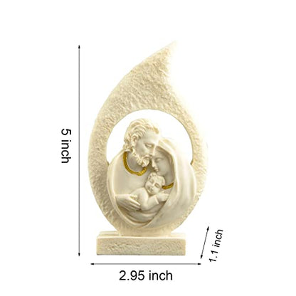 Holy Family Figure, Nativity Scene Jesus Mary Joseph Resin Christmas Decor - style: Holy Nativity Family Figurine