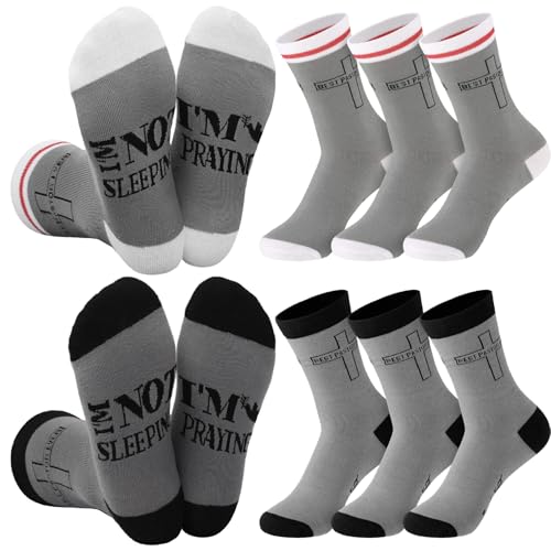 Ramede 6 Pair Pastor Sock for Men Deacon Ordination Gift Us 7-12 - color: White Black Gray
