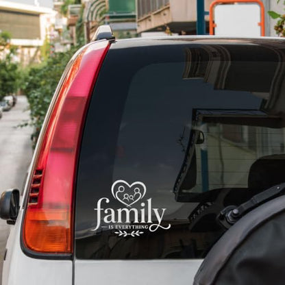 2PCS Family Quote UV DTF Sticker, Love Window Car Decal Faith Decor 10in - color: Family is Everything