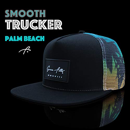 Grace Folly Trucker Hat for Men & Women. Snapback Mesh Caps - color: Palm Beach