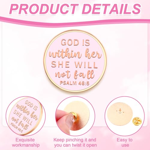 24Pcs Christian Gifts for Women Men Bible Verse Enamel Lapel Pin Bulk