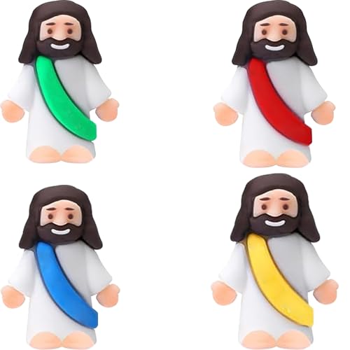AKFAHOIF Mini Jesus Figures, Set of 60pcs Action Figures Little Jesus Figures, Tiny Jesus Figures to Hide and Seek Religious Gifts for Easter Egg Stuffers - color: Mix