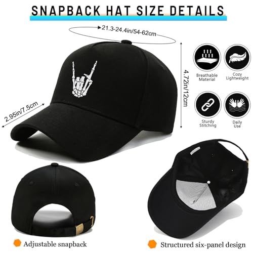 Baseball hat for Men Snapback Hats for Men Flat Bill Brim Hats Hip Hop Rock - color: Love - Fingers