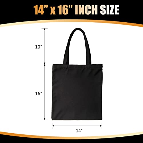 Canvas Zipper Tote Bag, 14"x16", Black, Plain, Zippered, Bulk - color: 1pcs Black, size: 14"x16"