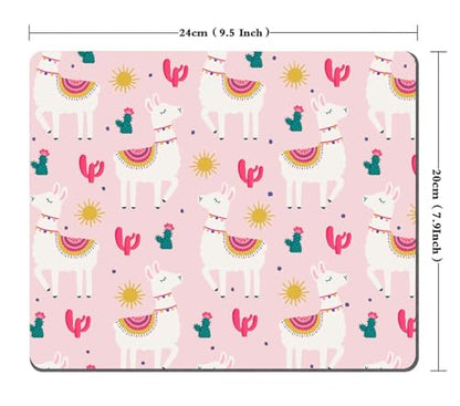 TSSOHU Cute Llama Alpaca Customized Rectangle Non-Slip Rubber MousePads for Office Home Laptop, Computer Mouse Pad for Wireless Mouse, 9.5""x7.9""x0.12"" Inch(240mm x 200mm x 3mm), WMJMP2436 - color: WMJ136
