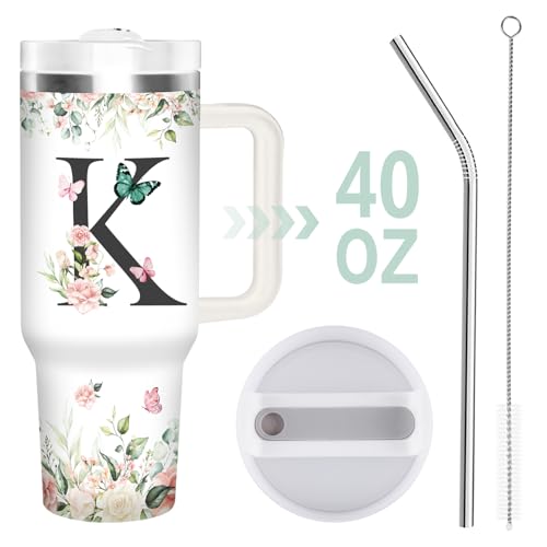 Christian Gifts for Women, Christian Tumbler 40Oz - style: Initial K cup