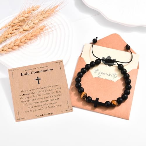 EFVISD Cross Bracelet Gifts for Boys Girls Christian Religious Gifts - color: First Communion -Boys