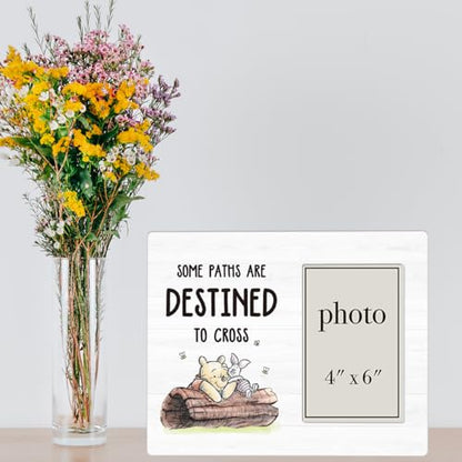 Pooh Bear Picture Frame, Cute Gifts for Friends Couples Baby - color: Destiny