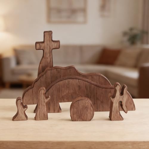 Empty Tomb Easter Scene for Christian Decoration, Nativity Jesus Tomb Set